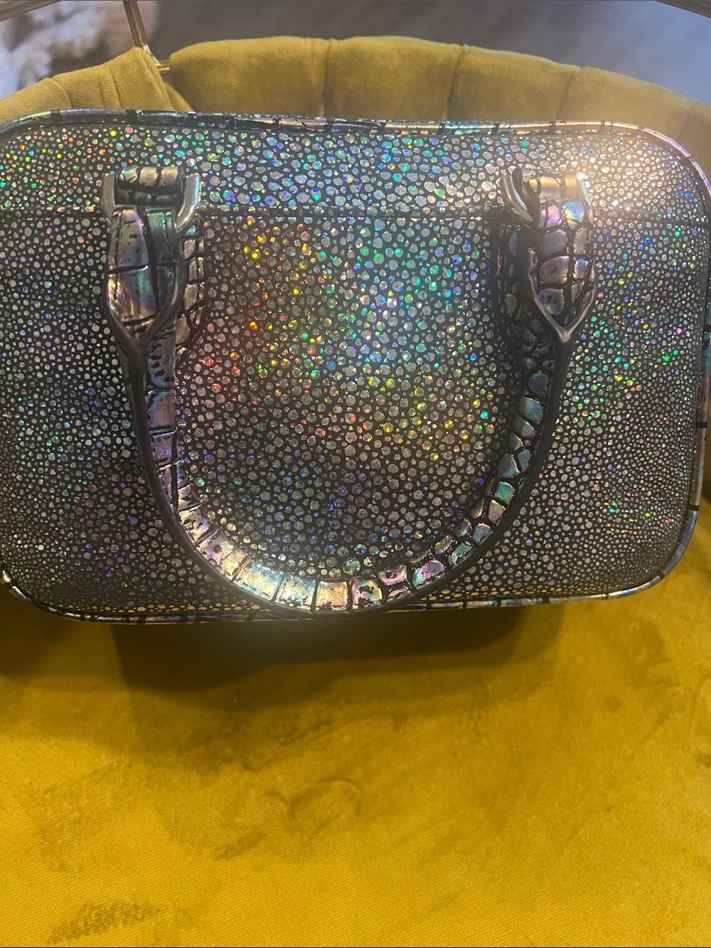 Brahmin Mara Royal Blue Ardwell Mini Bag NWT Iridescent Leather $355 - Picture 8 of 11